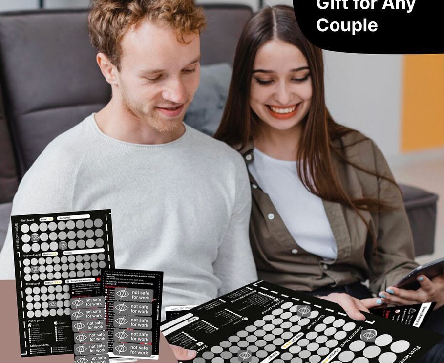 The Love Game – Couples playing scratch card game